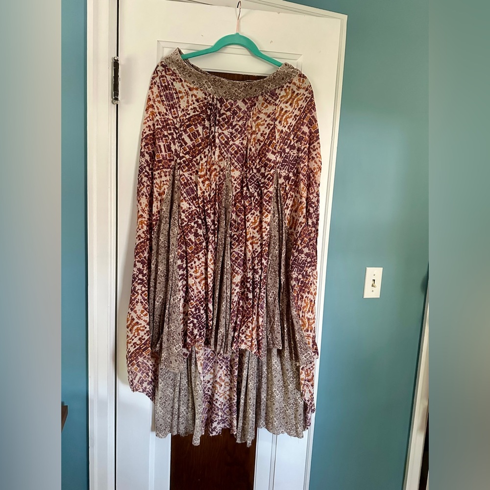Free People Floral Bohemian Skirt